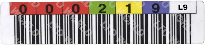 Custom LTO Barcode Labels 20-Pack Horizontal / Universal Cleaning (CU)