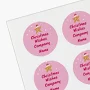 Custom Product Labels on Sheets | 48 qty | 1"x1" | VistaPrint | Design: Pink, Entertainment & Recreation, Holiday, Styles & Themes, Industry