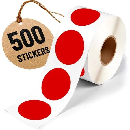 Performore 1 Inch Dot Matte Color Code Labels for Color Coding and Organization