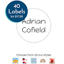 Name Bubbles Personalized Half Order Square Clothing Labels