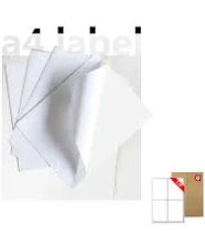 Custom 20 Sheet 4up A4 Size White Matte/glossy Self Adhesive Sticky Barcode Pack