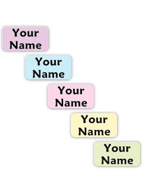 70 Personalized Stick-eez Clothing Labels - Chalk Palette