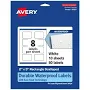 Avery Waterproof Rectangle Scalloped Labels