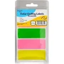 Color- Coding Removable Labels 1" x 3" Assorted Neon Colors Non-Printable