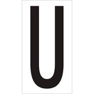 Partners Brand 3 1/2" "U" Vinyl Warehouse Letter Labels DL9310U