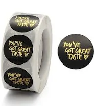 Self-Adhesive Kraft Paper Gift Tag Stickers Adhesive Labels