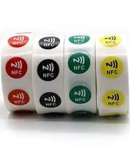 13.56mhz Nfc Etichetta Nfc Label Sticker Social Media Tag Pvc Sticker With Customized Logo