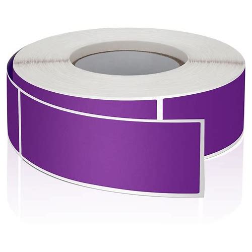 Purple Rectangle Stickers 3 X 1 In…