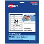 Avery Matte Clear Rectangle Labels