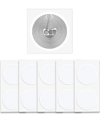 Jiaxing 30 Pcs NFC Tags Ntag215 NFC Stickers White, Blank Rewritable NFC 215 Tag NFC Chip Round 25mm, Compatible with TagMo iPhone and A