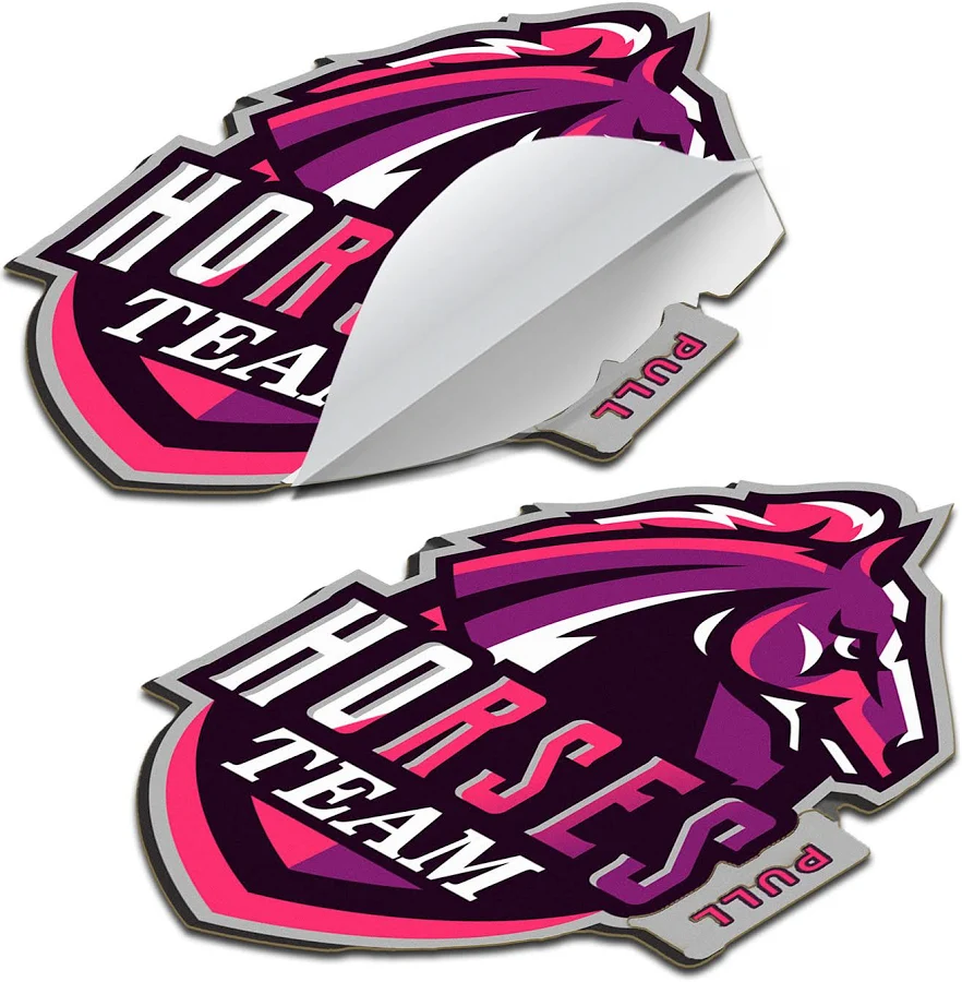2" x 2" Vinyl Die Cut Sticker with Pull Tab 6 mil - Sample