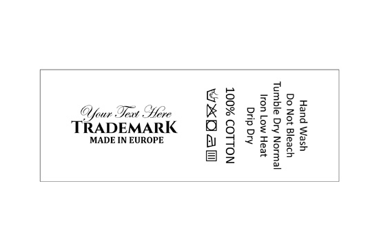 Laundry care label Model TC-M33