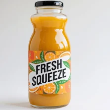 50 Custom Bottle Labels - Shape: Rectangular - Glossy Adhesive Paper