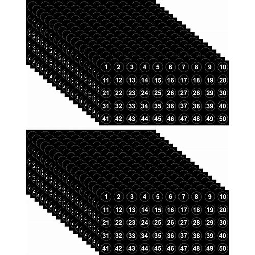 50 Sheets 1 To 50 Number Sticker…