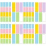 40 Sheets Assorted Color Sticky Labels for Home Use