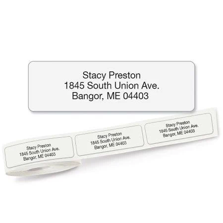 Clear Standard Rolled Return Address Labels