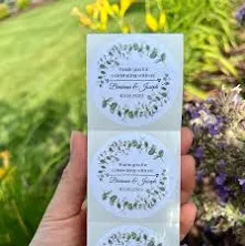 Custom Roll Stickers: Personalized Labels for Events & Business Wedding / Birthday /Bridal Shoer / Favor