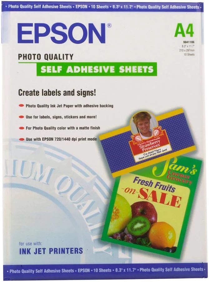 Epson Photo-Quality Self- Adhesive Paper