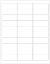 elevate packaging 2.625" x 1" Compostable White Address Labels