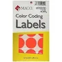 Dollar Days Maco Color Coding Labels 1-1/4" Round Red Glow (Pack of 400)