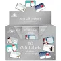 Pack of 80 Assorted Silver Foil Self-Adhesive Christmas Gift Labels