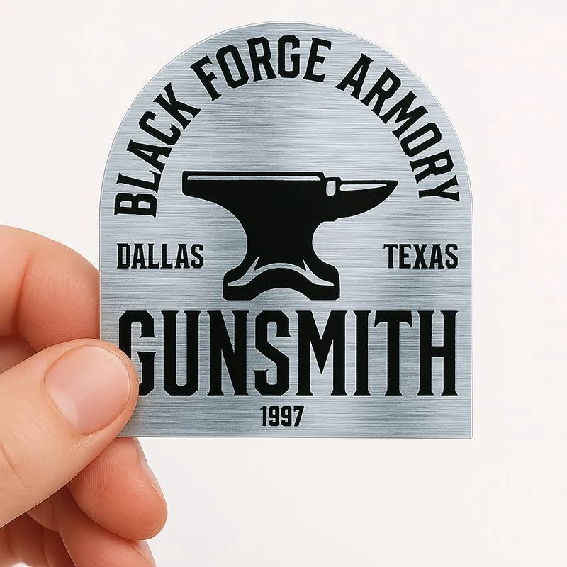50 Custom Brushed Aluminum Stickers | Imprint