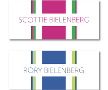 Personalized Water-Resistant Stripe Name Labels: Back to School Set of 60