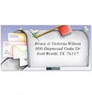 Keep In Touch Border Address Labels - Colorful Images
