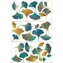 3 Sheets PVC Waterproof Decorative Stickers Self Adhesive Decals Furniture Decoration Ginkgo