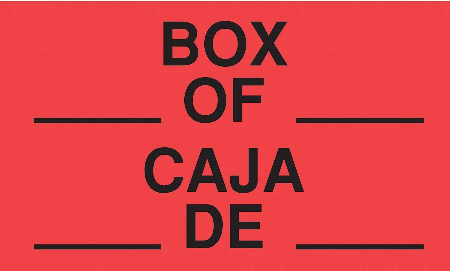 Tapecase Bilingual Shipping Labels