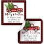Custom Red Plaid Christmas Address Labels