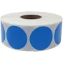 InStockLabels.com Metallic Blue Circle Dot Sticker Labels