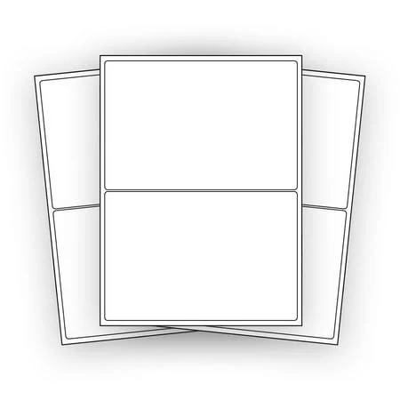 Ecoswift Premium Half Sheet Self Adhesive Shipping Labels for Laser & Inkjet Printers