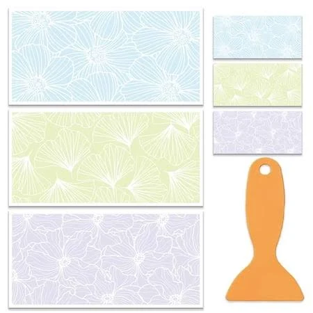 3 Sheets PVC Waterproof Decorative Stickers Self Adhesive Decals Flower