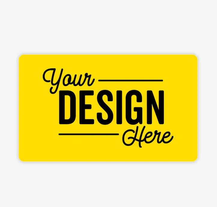 Custom Full Color 5" x 3" Outdoor Rectangle Roll Labels (Roll of 500) - Yellow- 1-Color Text or Art Design