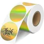 Holographic Gold Thermal Printer Labels