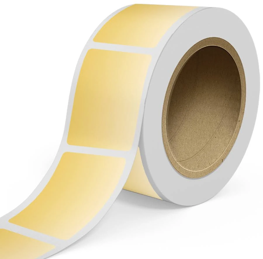 2 x 3 Inch Roll of Rectangle Labels - Durable with Metallic Finish - Gold Foil - 125 Pack