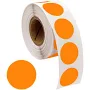 Fluorescent Orange 0.875-Inch Round Color-Coding Labels with Strong Adhesive - 2,500 Pack