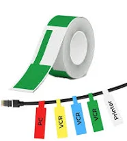 Niimbot Cable Label Maker Tape Printer Sticker Paper with Self-Adhesive for B1/b21/b3s,1 Roll of 100