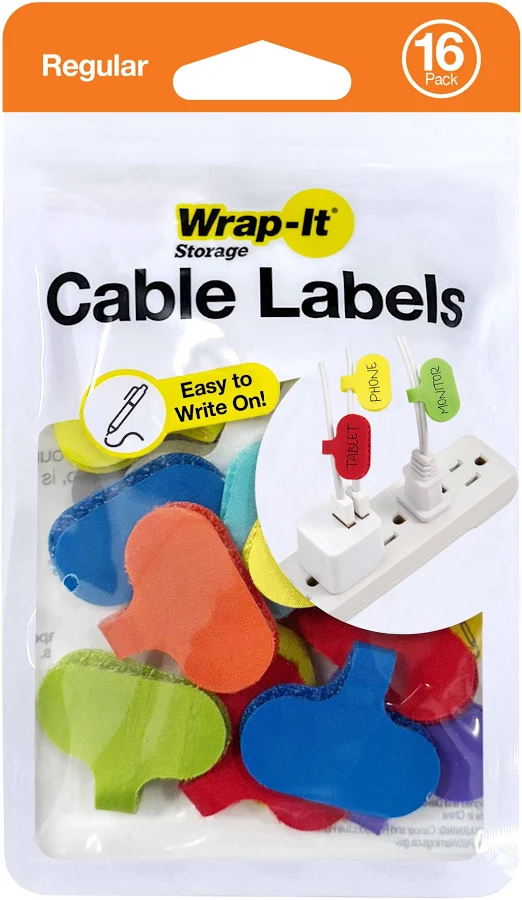 Cable Labels Regular 12-Pack Assorted
