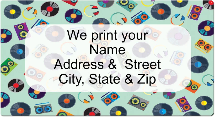 Vinyl Record Address Label