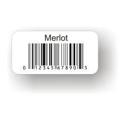 Quantity 1000 - 1" x .5" Paper UPC Barcode Labels & Stickers