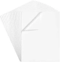 20Pcs Glossy Vinyl Sticker Paper for Inkjet Printer, Waterproof Adhesive Label Paper for DIY Crafts Personalized