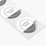 Custom Waterproof Labels | 50 qty | 1" x 1" | VistaPrint | Design: White, Business Services, Styles & Themes, Industry, Conservative