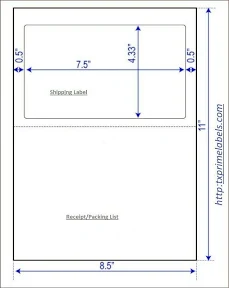 600pcs Half Sheet Shipping Labels W/receipt