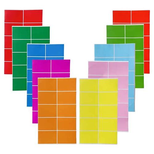 Colored Label Sticker In 10 Colors…