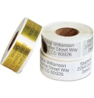 Large Print Rolled Address Labels Without Dispenser