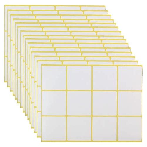 180 Counts (15 Sheets) White Lab…