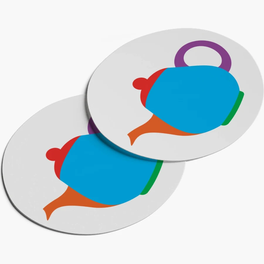 Custom Circle Stickers | 2" x 2" | Blue, Purple and Gray | VistaPrint | Design: Blue, Fun & Whimsical, Bold & Colorful, Pride, Styles & Themes