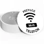 25 mm NFC Wi-Fi tag – white or black waterproof “Tap your phone” sticker, self-adhesive label for sharing internet access